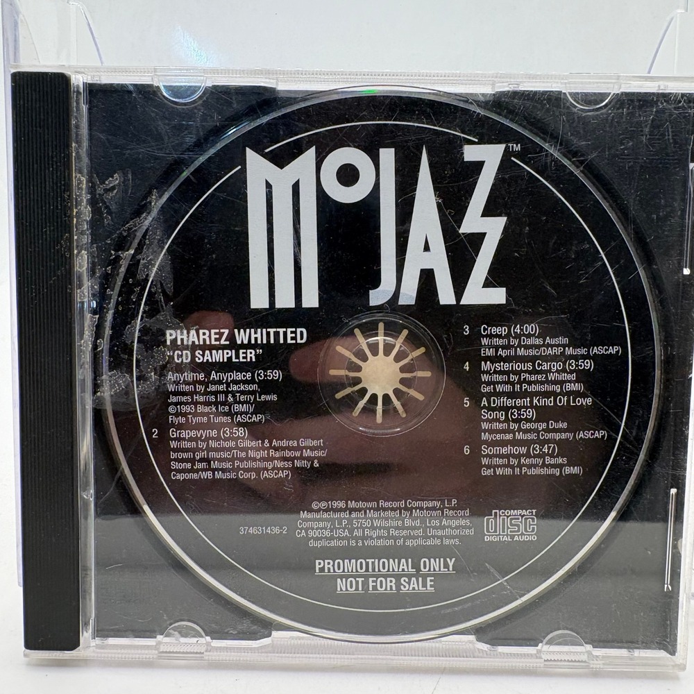 Pharez Whitted Mysterious Cargo CD Sampler Promo Mo Jazz Motown 1996 374631436-2